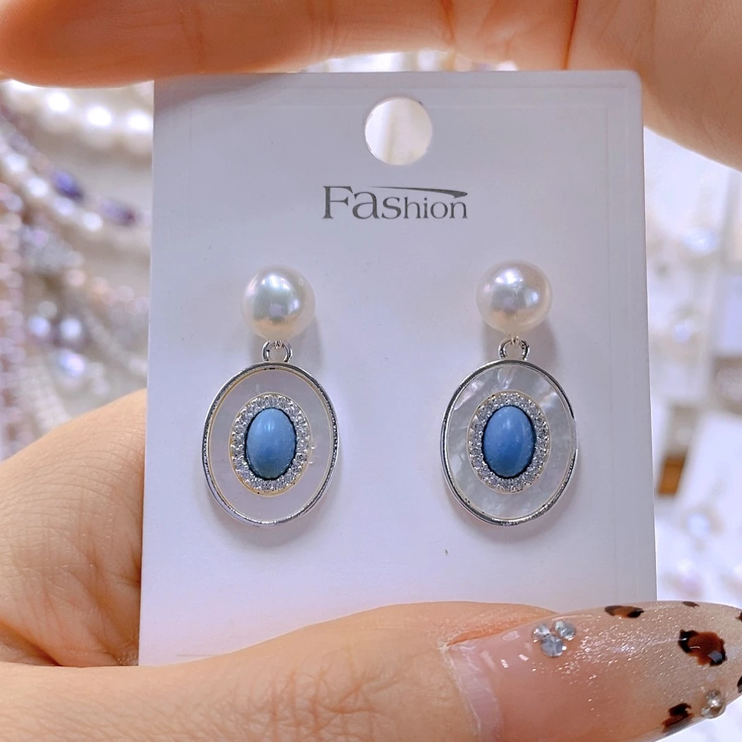 颈饰银S925镶嵌淡水珍珠