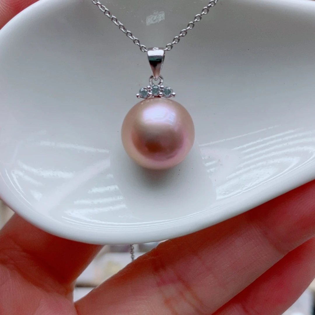 淡水珍珠银S925镶嵌颈饰