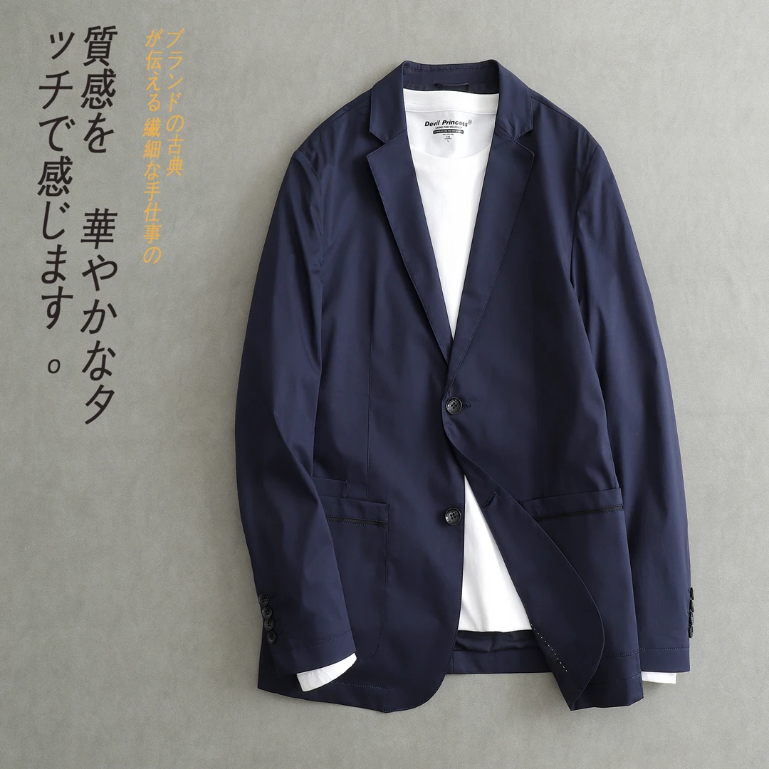 春夏新款男士纯色西服上装时尚潮流日系韩版小西服外套男