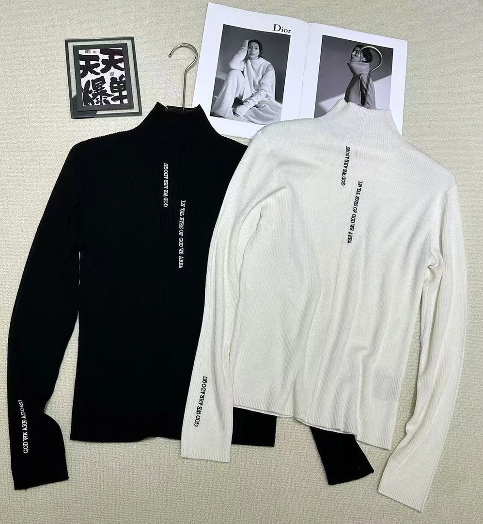 6279-19023 字母高领套头打底衫