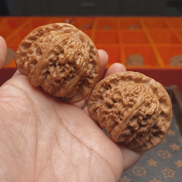 把件文玩核桃白狮子45尺