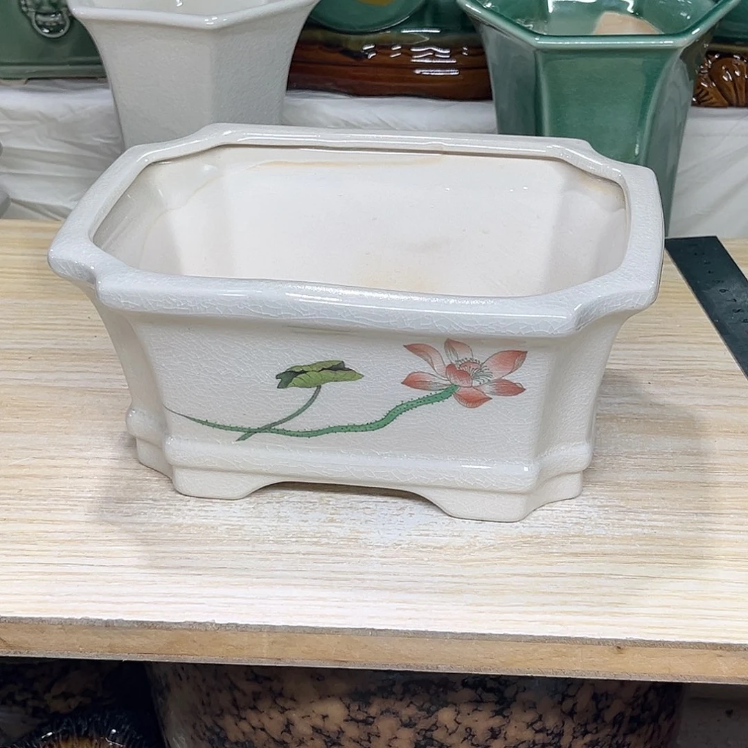 陶瓷绿植多肉微瑕花盆口径20*15*9.5