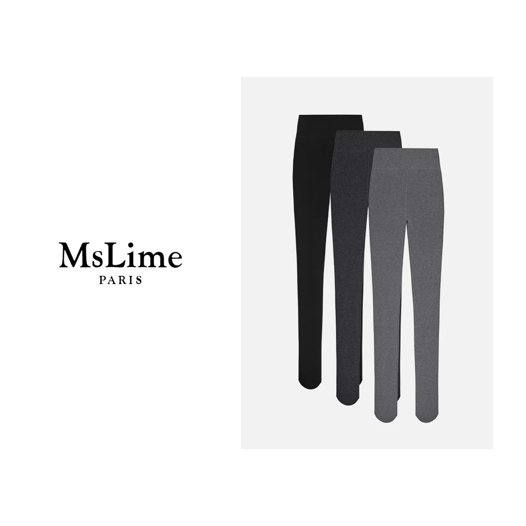 王嬛嬛MsLime25年新款【霜天】华孚纱线显瘦连脚打底裤HD2C1003