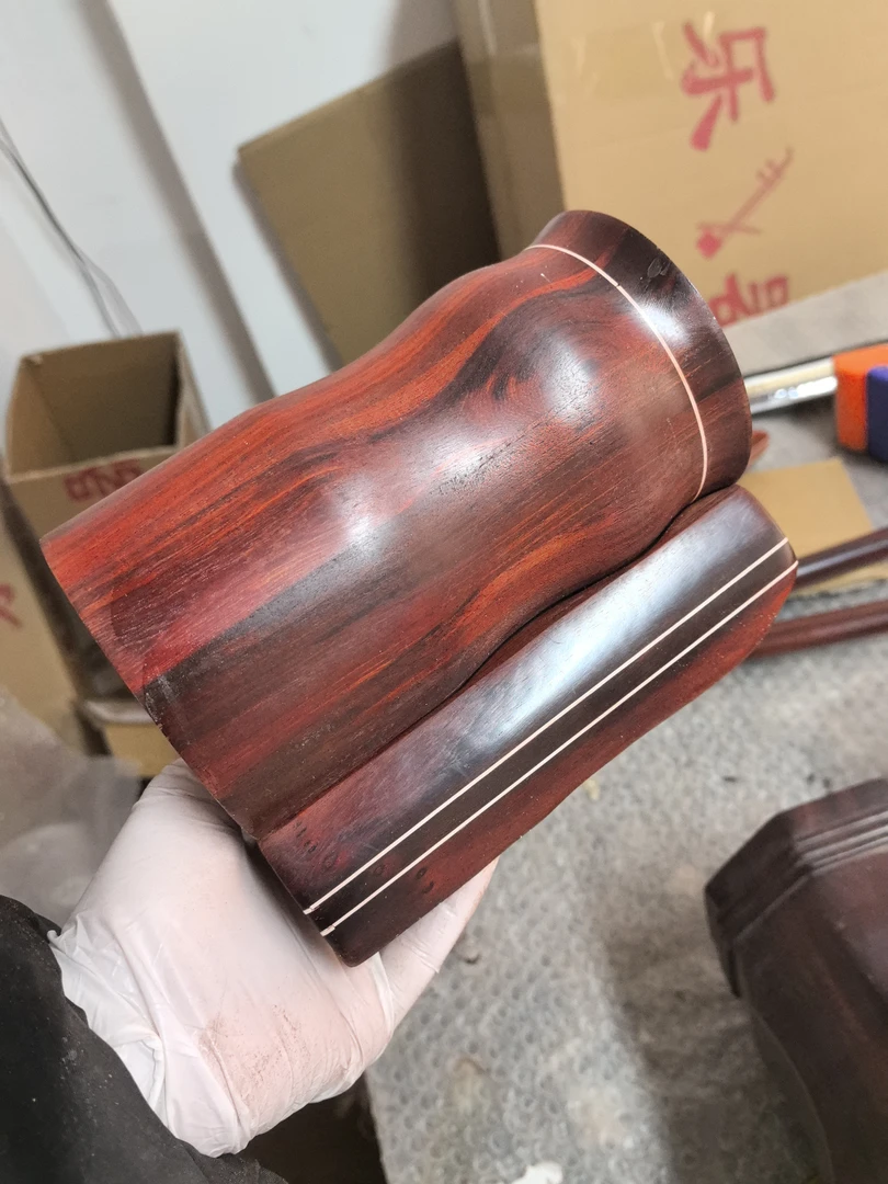 非洲小叶紫檀花鼓大筒单筒带底托