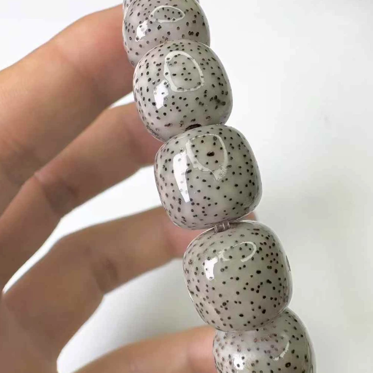 【奶奶灰星点货】火龙果星点细小同枝果原生态星月菩提10X11桶珠