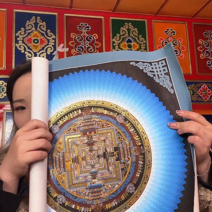 吊坠坛城唐卡纯手绘