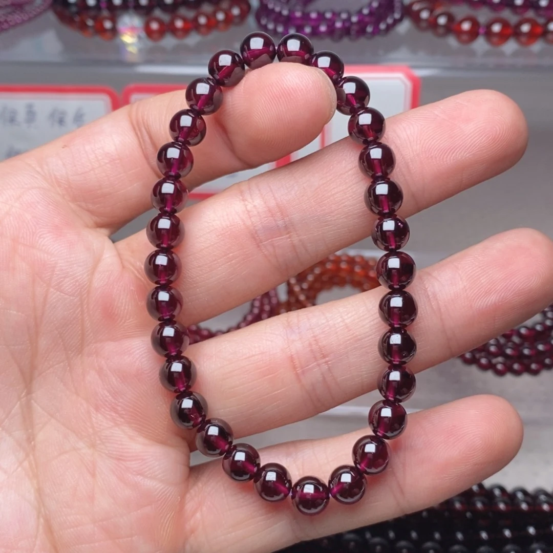 未镶嵌手链石榴石卡6.6高品质紫牙乌