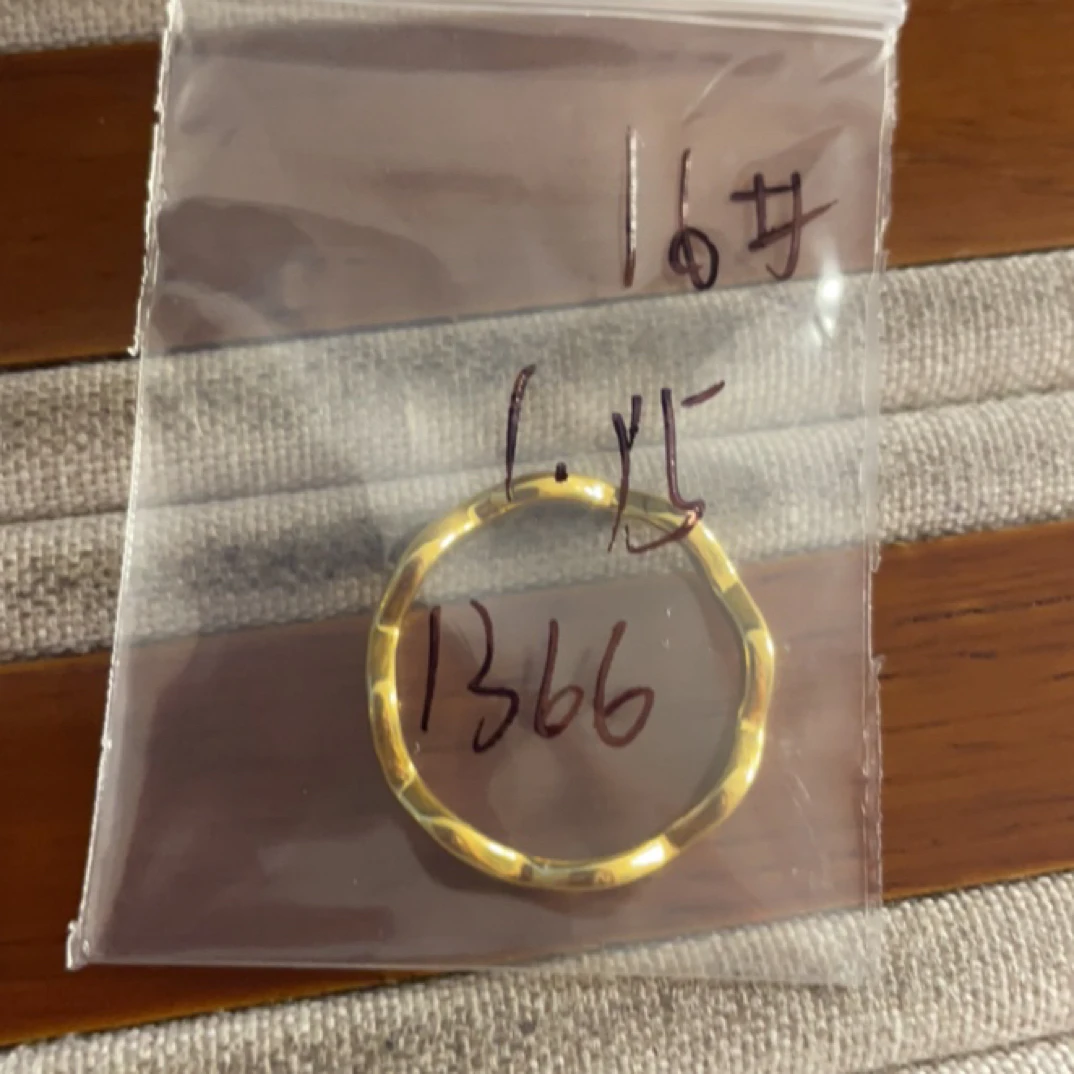 克重1.15 16号 波浪戒指 足金999