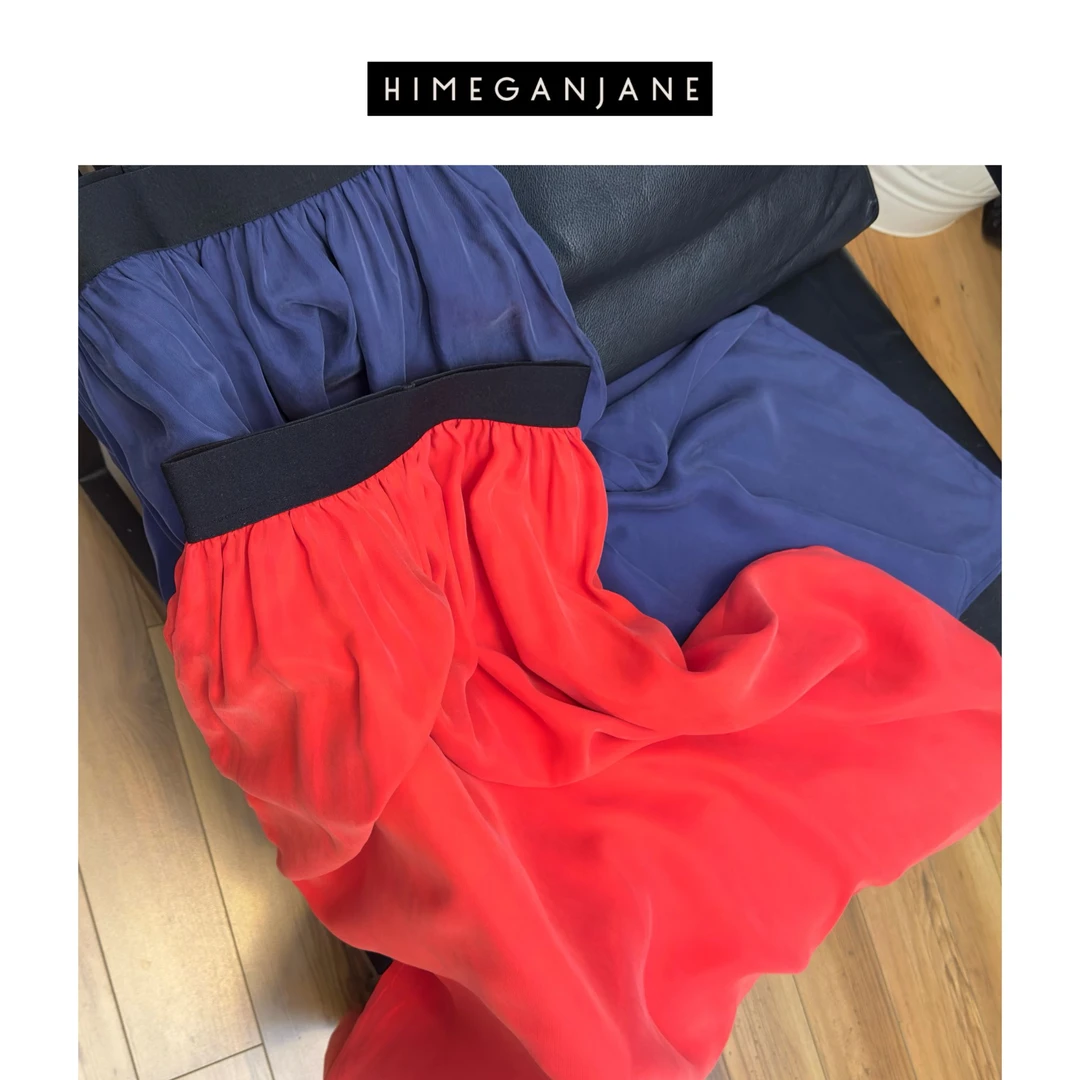 HIMEGANJANE 重磅必入 铜氨丝半身裙 极简高级光泽感中长裙250485