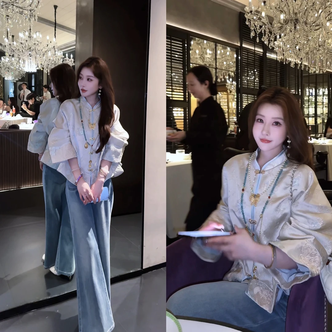 【婷婷】《良辰美景》梦幻金新中式提花锦缎外套 TT2SQTH2259