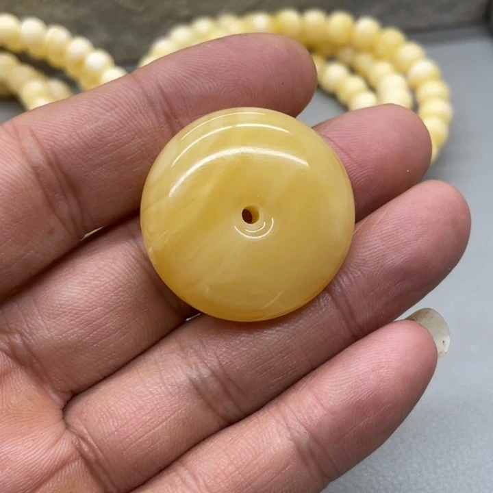 琥珀未镶嵌裸石平安扣