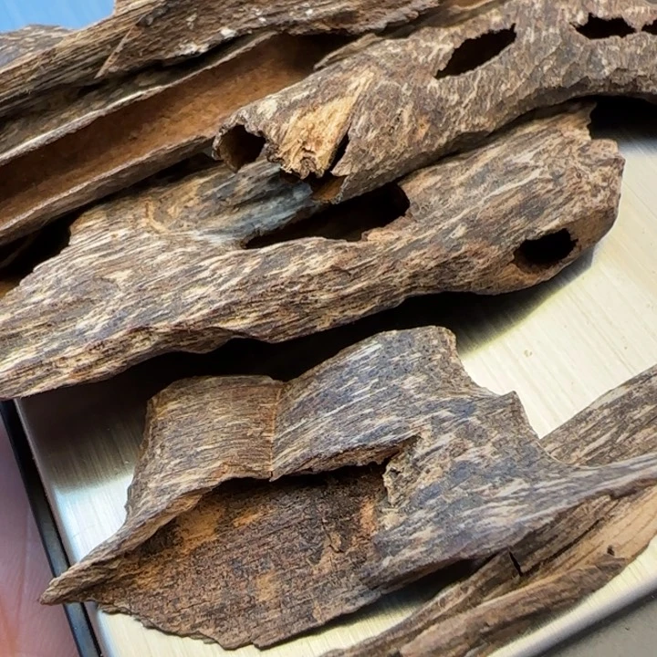 摆件沉香孙*华海南沉水尖峰岭虫漏10克