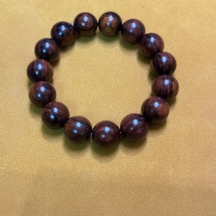 黄花梨/降香黄檀手串/手链1.5紫油梨大黑线沉水