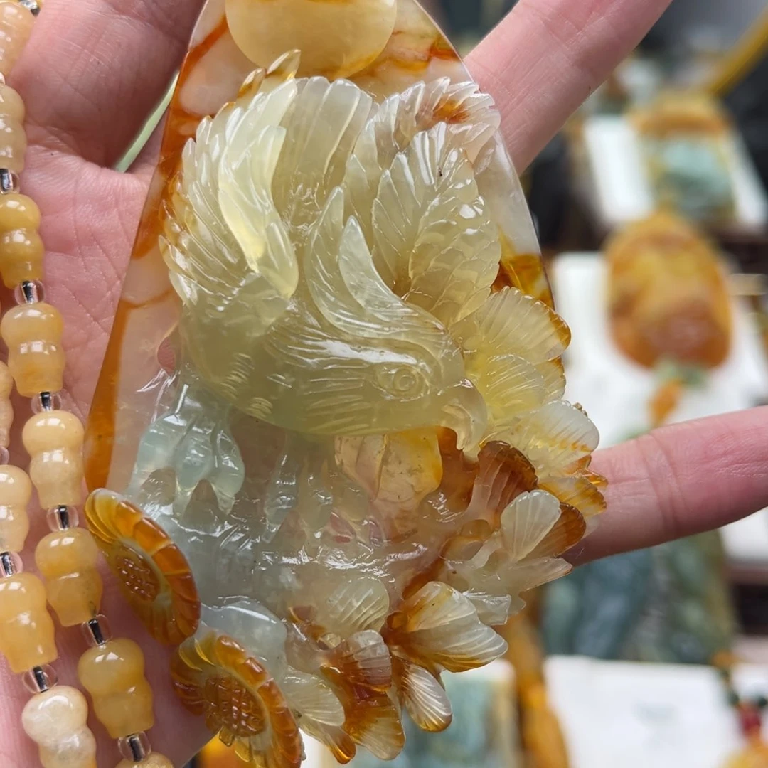 农***馆岫玉未镶嵌挂件挂件