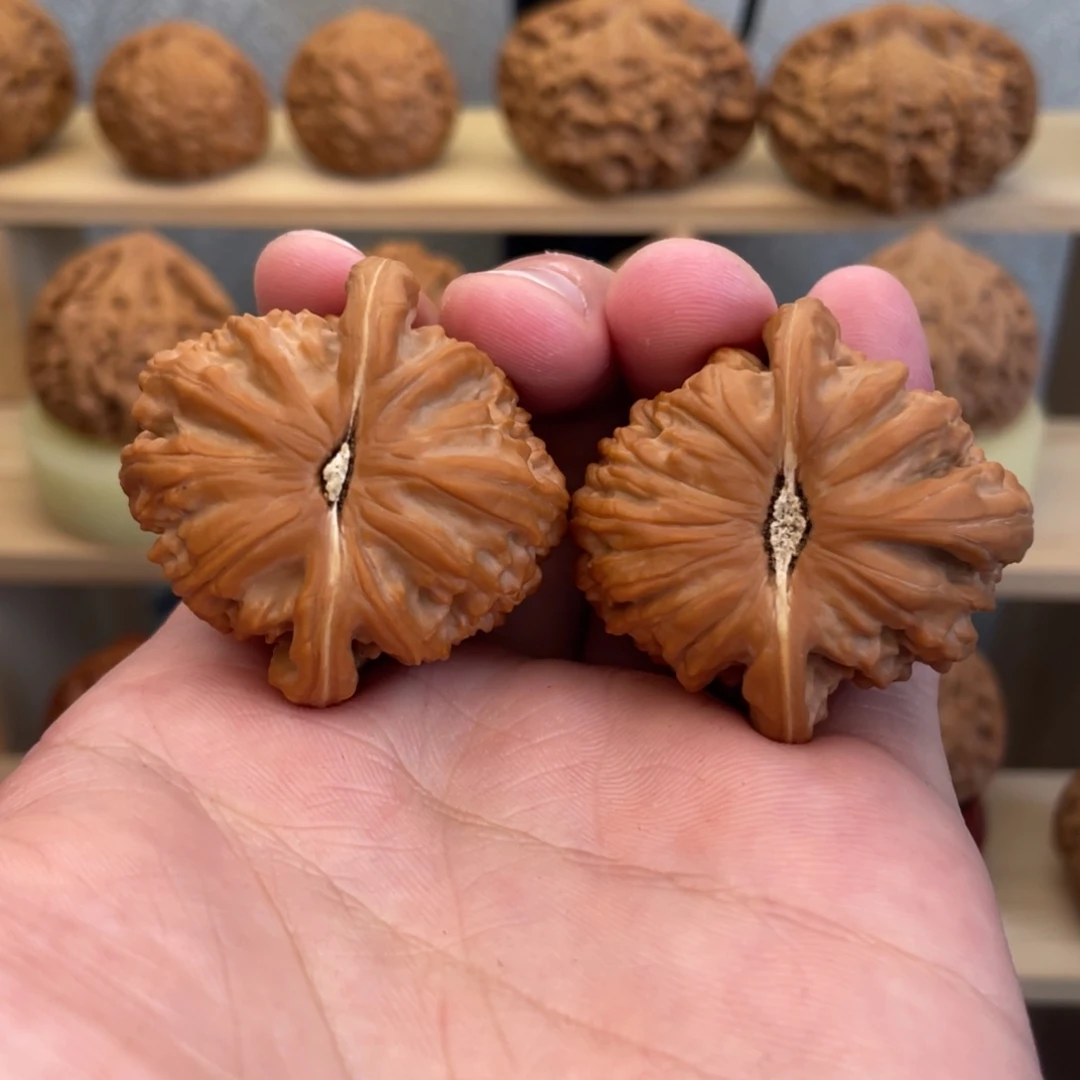 文玩核桃吊坠白狮子38全品无修