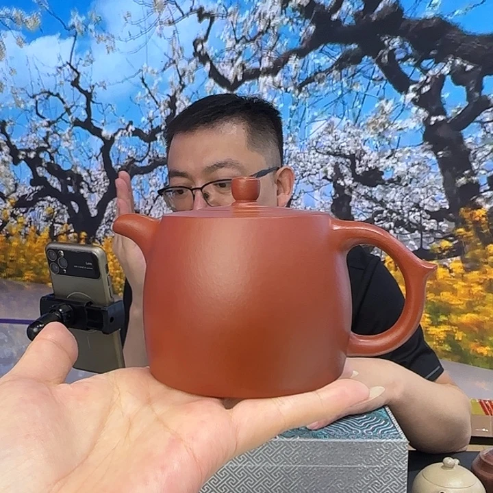东***北茶杯紫砂朱泥 井栏 精品