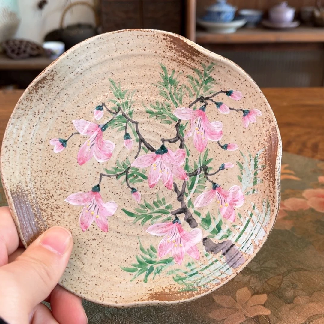 杯柴烧手工手绘陶瓷