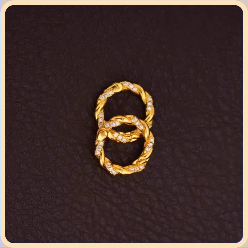 莫比乌斯编织扭花万能扣头镀18k花环项链吊坠扣头手链diy连接扣