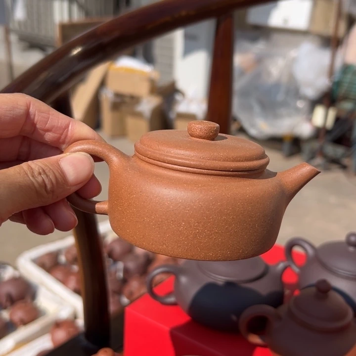 紫砂茶壶五彩矮德中150c c