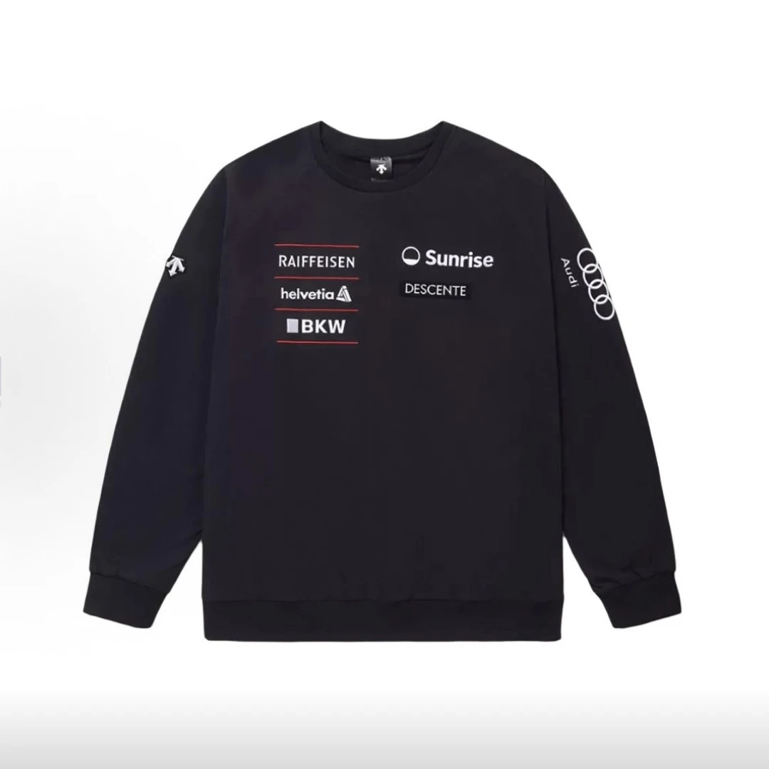 双十一大促 DESCENTE/迪桑特联名刺绣休闲梭织滑雪服卫衣SWH91