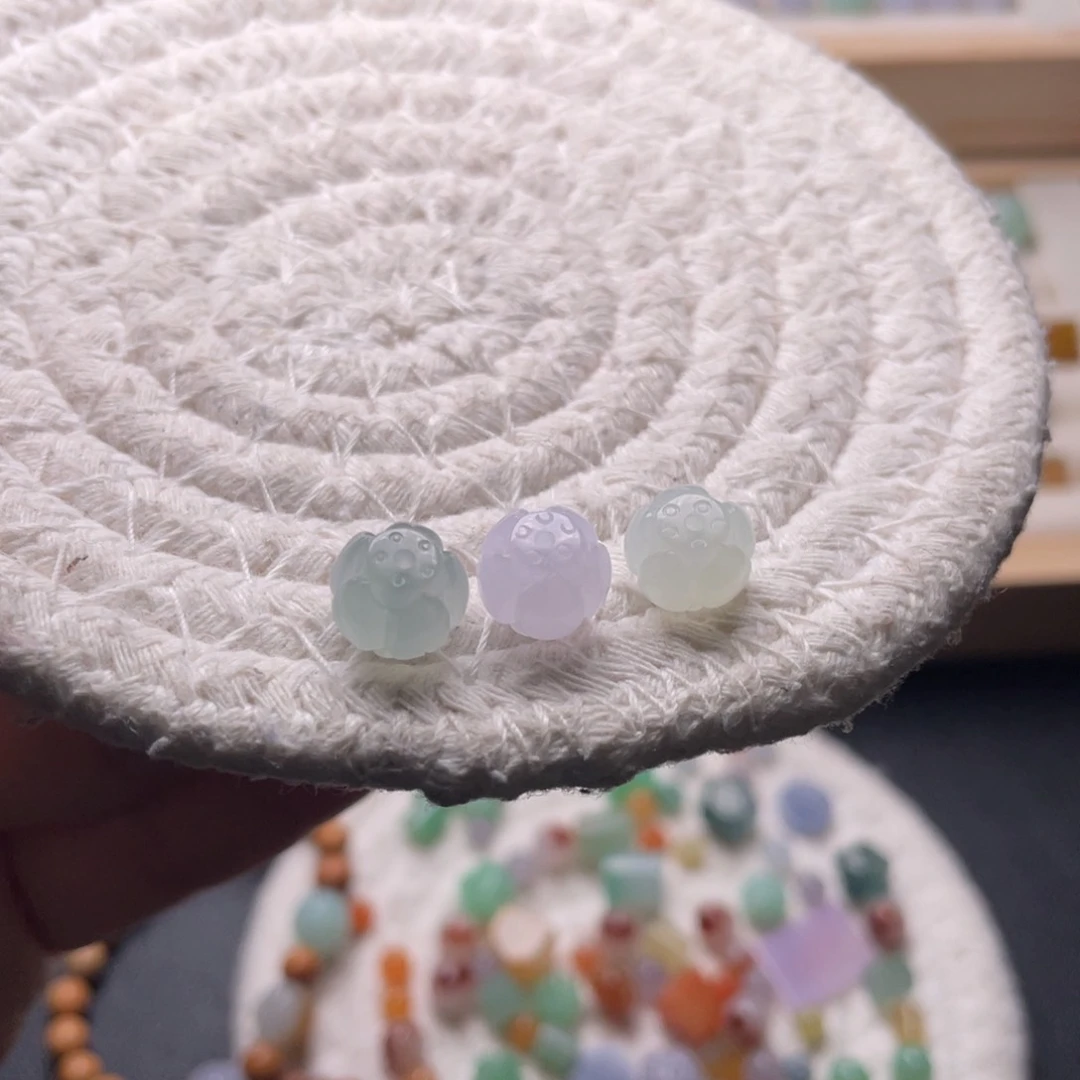 未镶嵌手链翡翠莲花珠一组