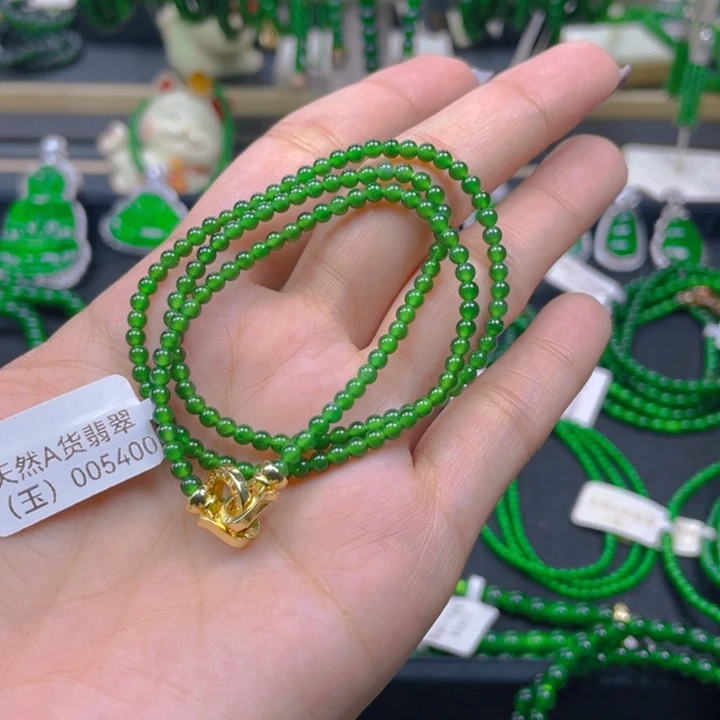 翡翠未镶嵌颈饰锁骨链3