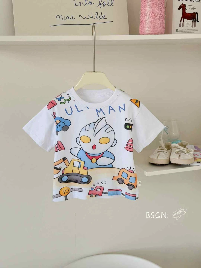 A25039卡通汽车奥特曼T恤（白色）