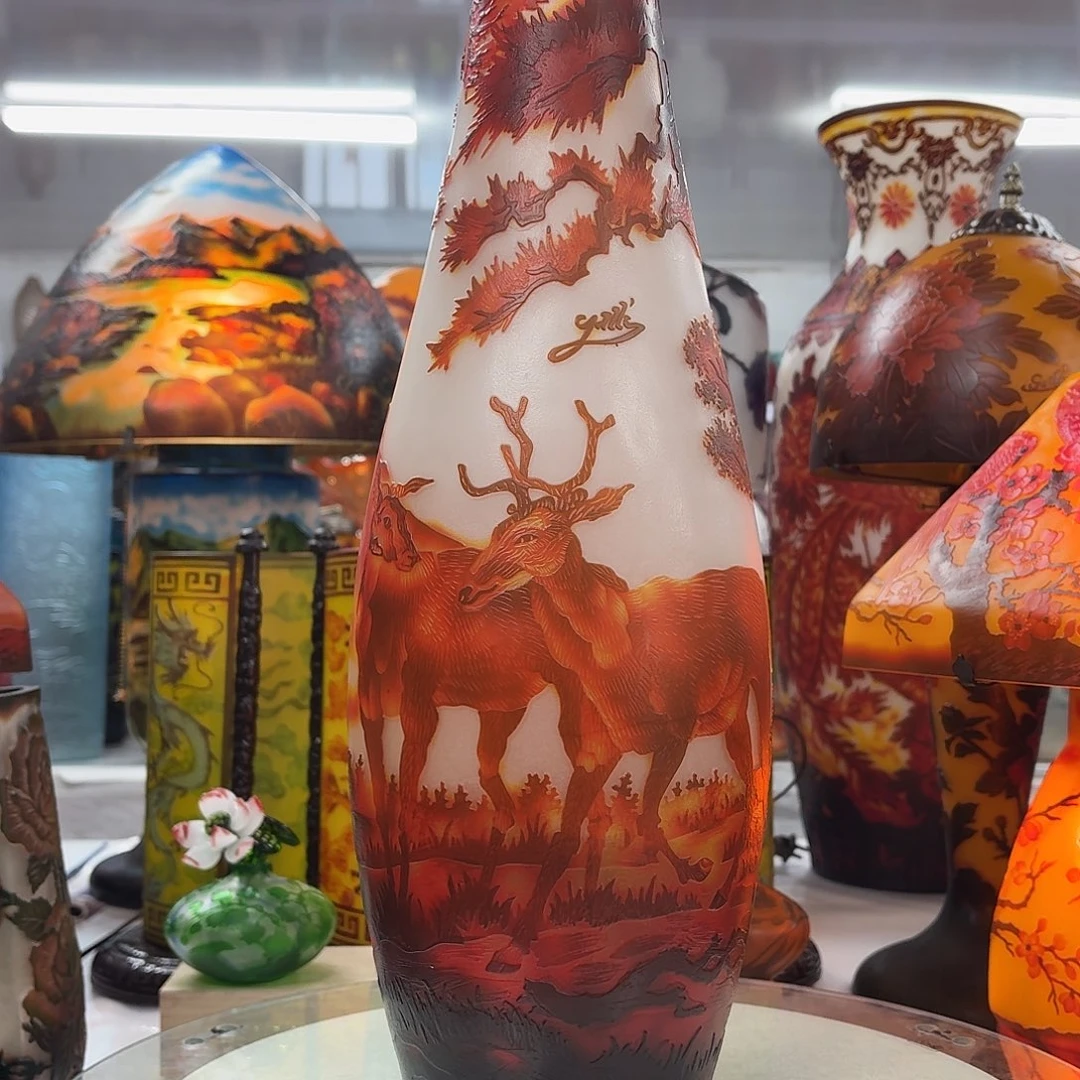 琉璃高48口6葛蕾花瓶