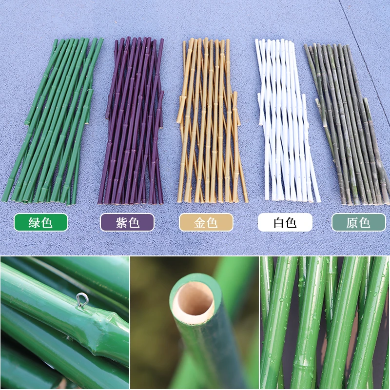 伸缩竹栅栏 户外庭院花园围栏月季爬藤架园艺装饰 碳化竹篱笆护栏