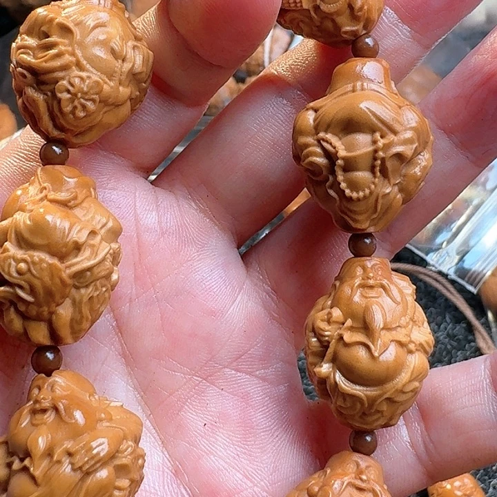 橄榄核吊坠橄榄童子财神