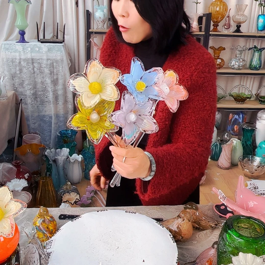 5朵太阳花家悦琉璃工艺品