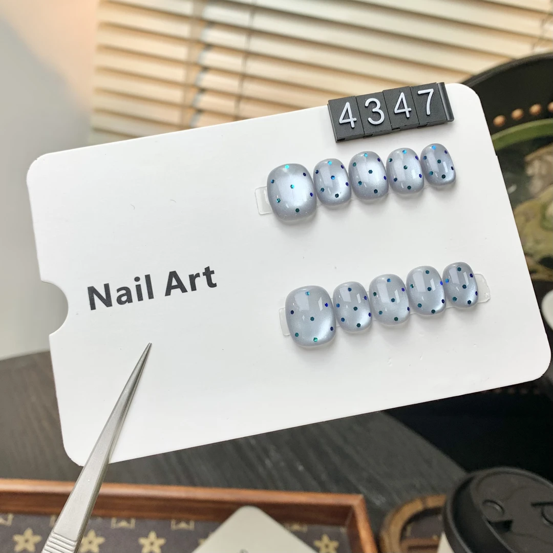 4347海盐芝士纯手工定制夏季款式夏天穿戴甲短甲豆豆甲短方孕妇