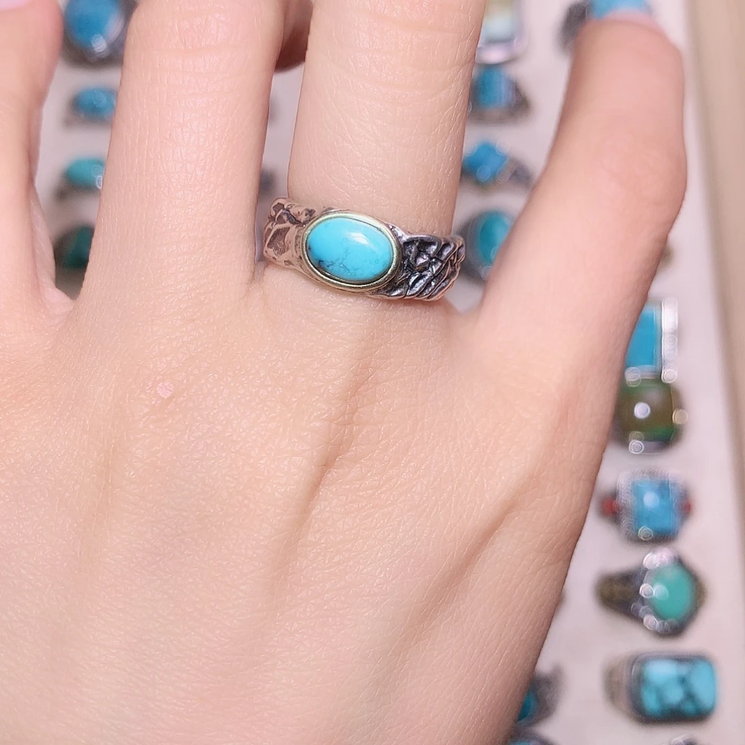 绿松石银S925镶嵌挂件