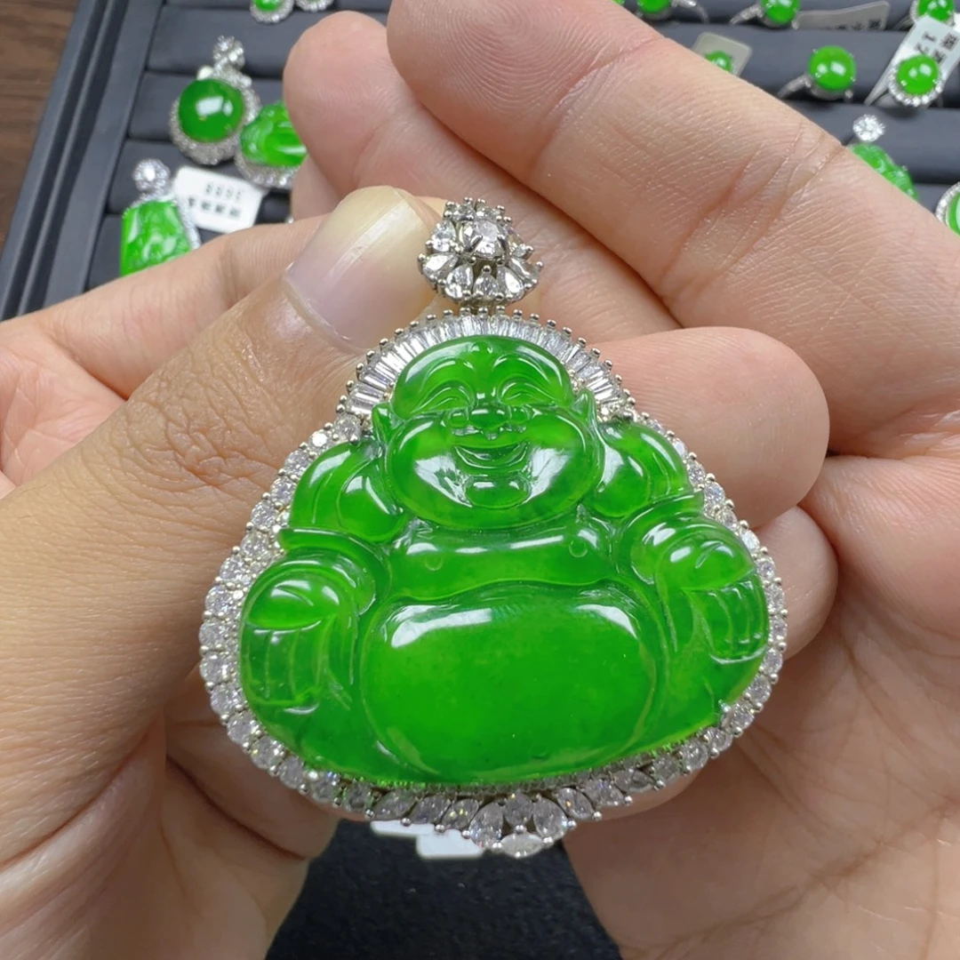 翡翠银S925镶嵌颈饰