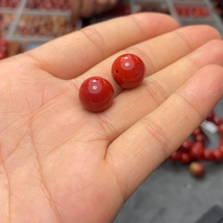 南红玛瑙单珠12多样性发1未镶嵌