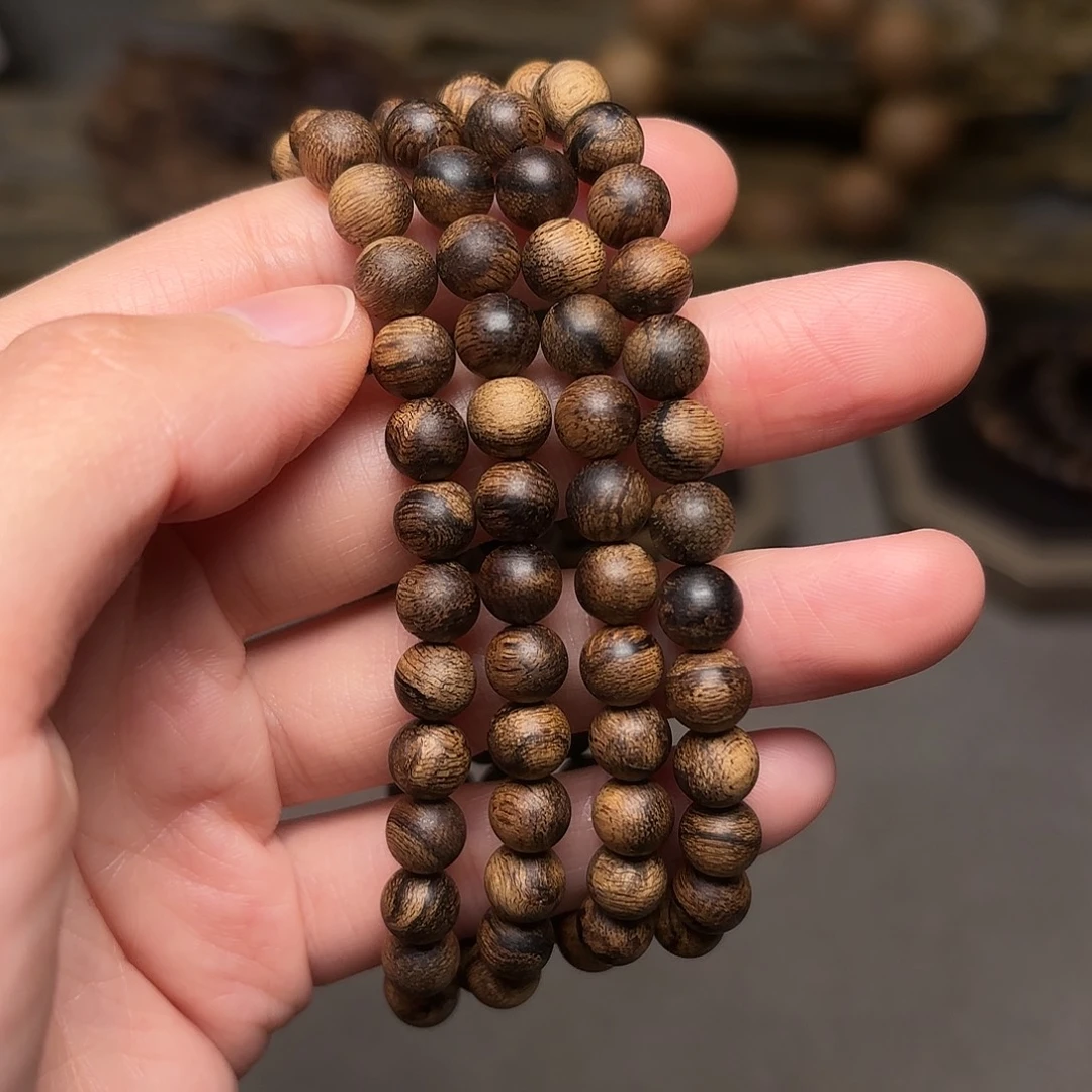 手串沉香越南芽庄帝王瘤疤黄棋0.6×108