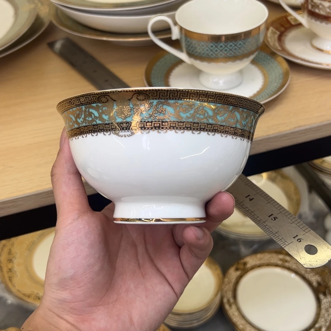 小***7瓷片5寸高脚碗六个一单