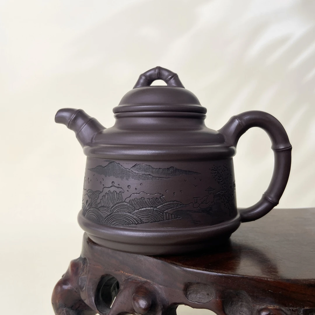 宜兴手工紫砂陶 茶壶GSQ3778-18