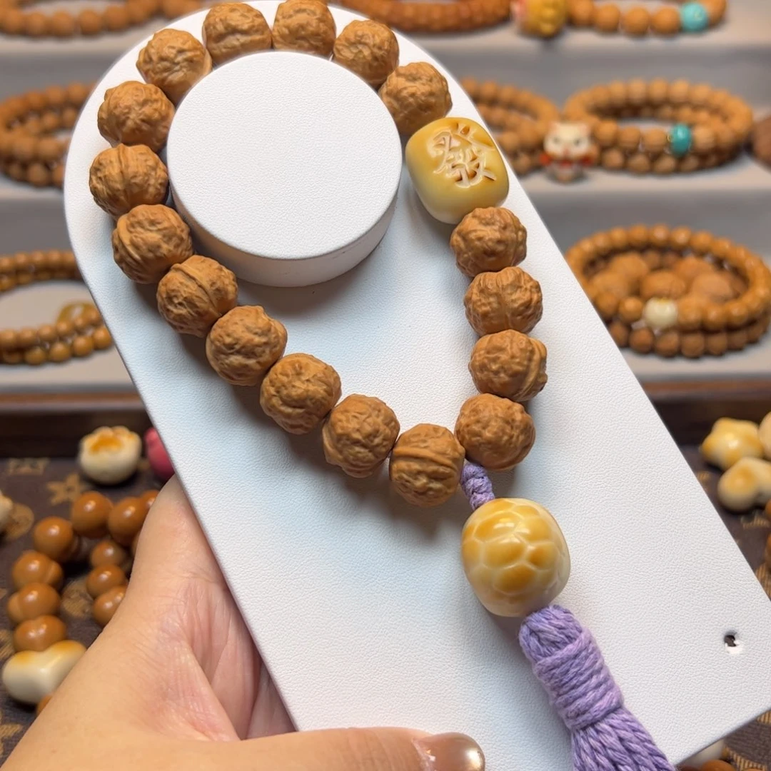 猴头核桃手串17哑光禅宗