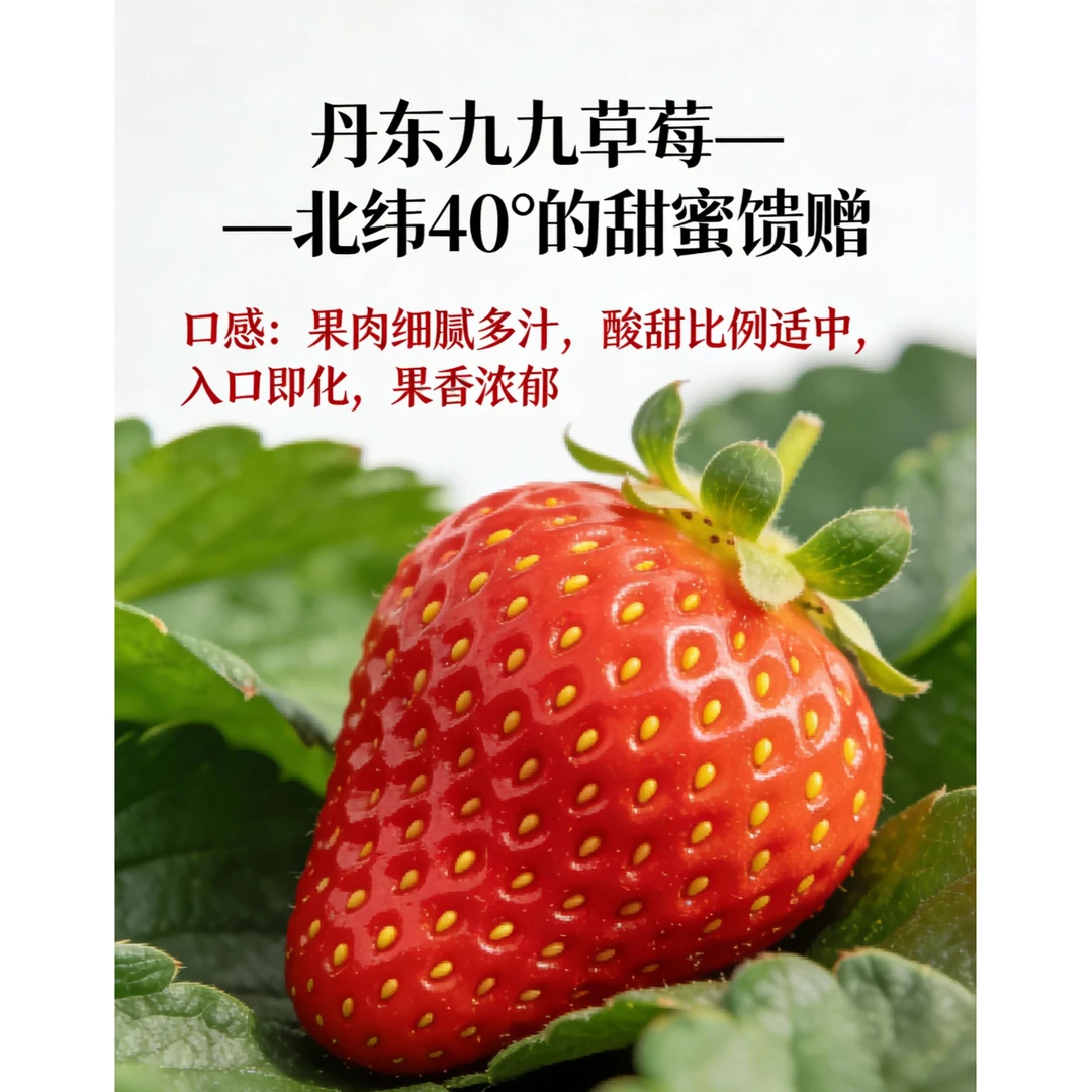 「大果1.5斤」纯丹东九九牛奶草莓产地发货