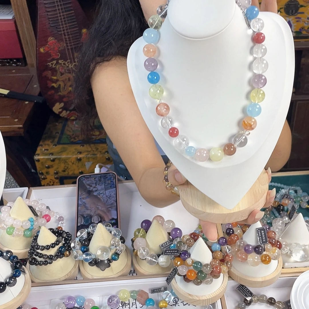 银S925镀金镶嵌手链水晶