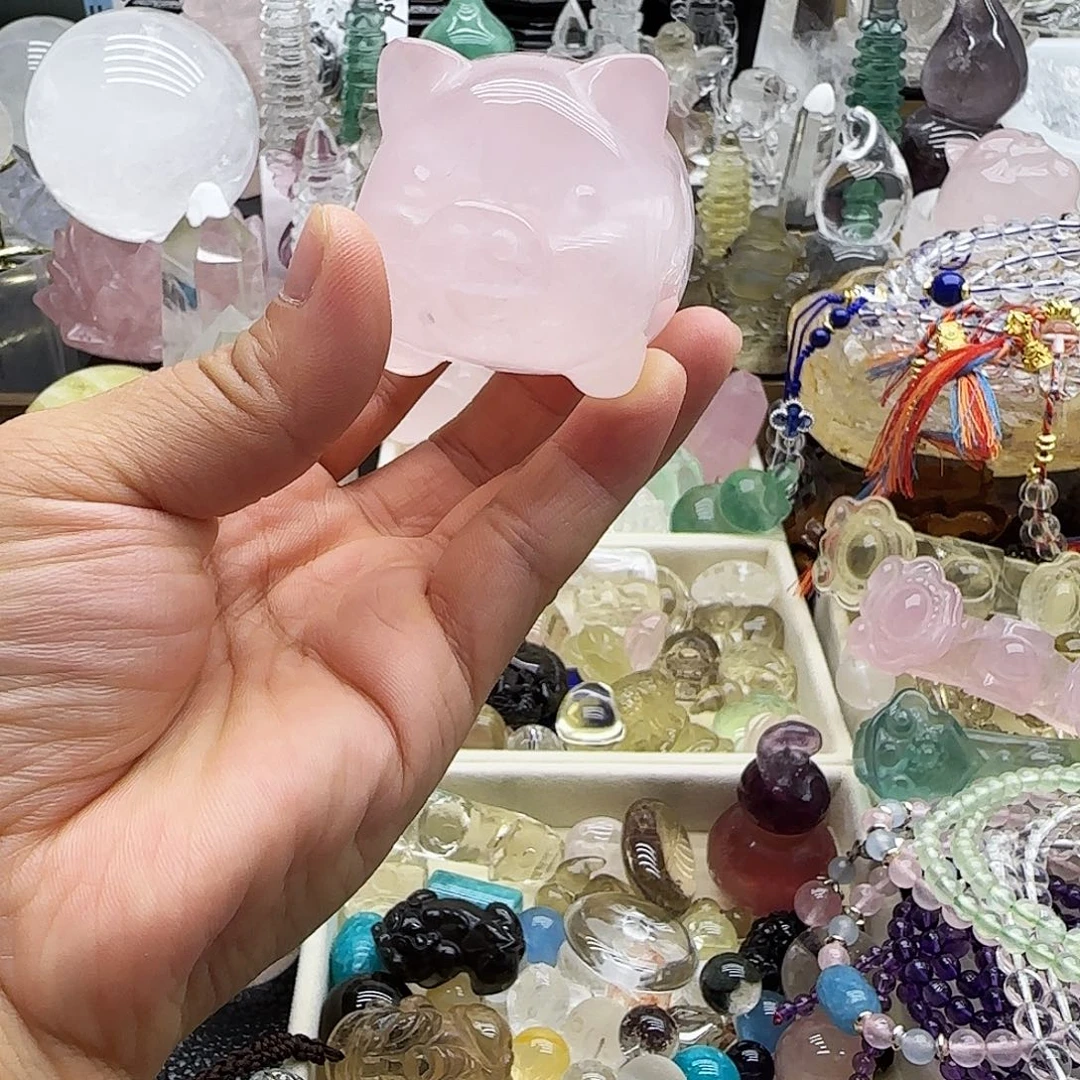水晶车挂未镶嵌摆件