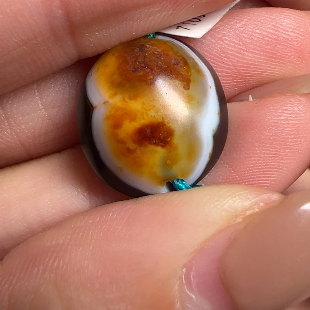 玛瑙/玉髓单珠未镶嵌豆****