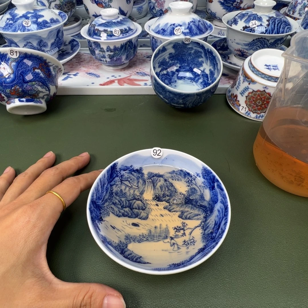 陶瓷景德镇纯手工纯手绘茶具木木92