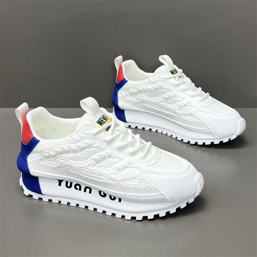 高端厚底增高老爹鞋男2025夏季新款透气网面男鞋运动休闲阿甘鞋