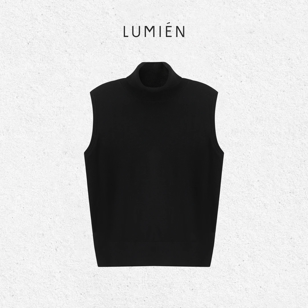 【LUMIEN 新品】“智感廓型”精细纺纱羊毛亲肤无袖针织衫LX5GBB037