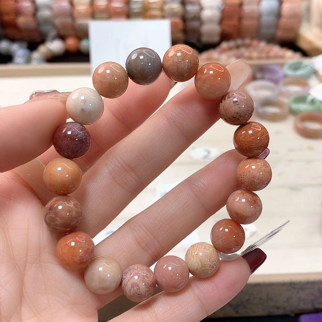 硅化珊瑚（珊瑚玉）手链未镶嵌用****8709