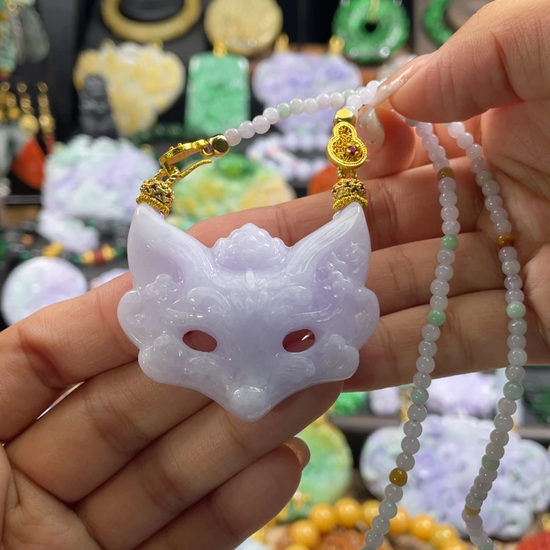 翡翠未镶嵌颈饰代编织