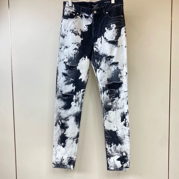 99新 YSL/圣罗兰 99新/圣罗兰 ysl泼墨黑色牛仔裤 31码 AA10453
