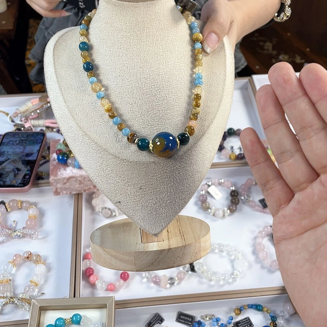 水晶手链银S925镀金镶嵌